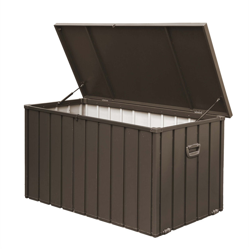 Large Capacity Outdoor Storage Deck Box Ideal for Storing Patio Essentials, Garden Tools, and More, with Lockable Design and Easy Mobility