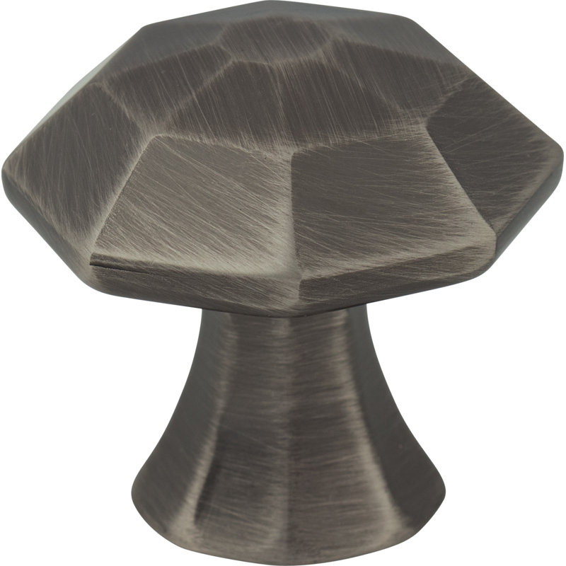 Wheeler Round Knob, Brushed Pewter