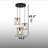 Adjustable Height 3-Light Cage Geometric Cluster Pendant