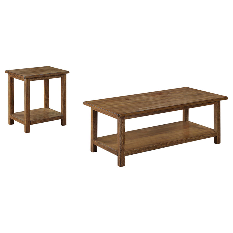 Ensemble de table basse et de table de bout Castleton, Brun