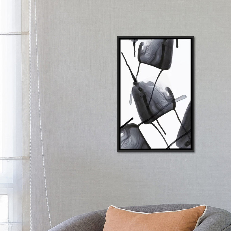 «Inked I» par PI Studio - reproduction sur toile tendue, 48" H x 32" W x 1.5" D, Toile avec cadre noir