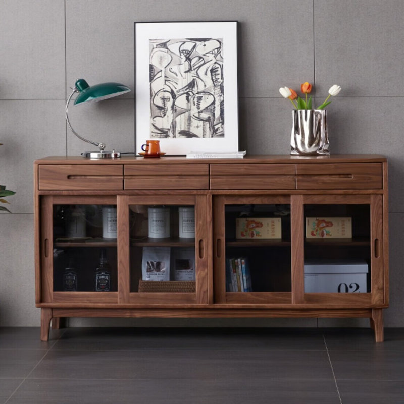 Buffet haut de gamme rétro et minimaliste, H 35,4 po x l 63 po x P 15,7 po