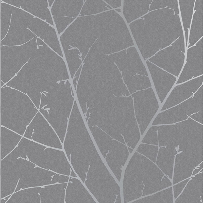 Papier peint floral Lebofsky, gris