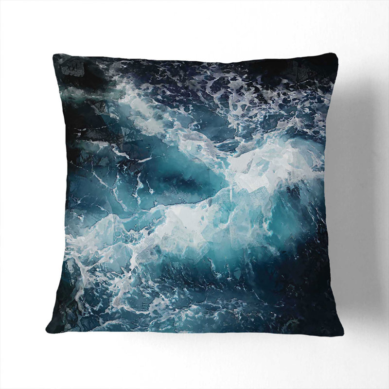Square Throw Cushion, 55cm H x 55cm W x 20cm D, Black