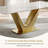 Randahl 71'' Modern Rectangular Dining Table for 6, Luxury Kitchen Table with Glossy Sintered Stone Top, Gold Stainless Steel Legs-1799429092-1762776679