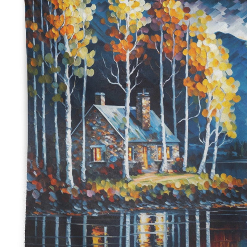 Tapisserie en polyester avec des punaises, H 50 po x l 60 po