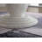 7-Piece Round Extendable Solid Wood Pedestal Dining Table Set In White & Brown With 18" Gear Driven Takeout Leaf