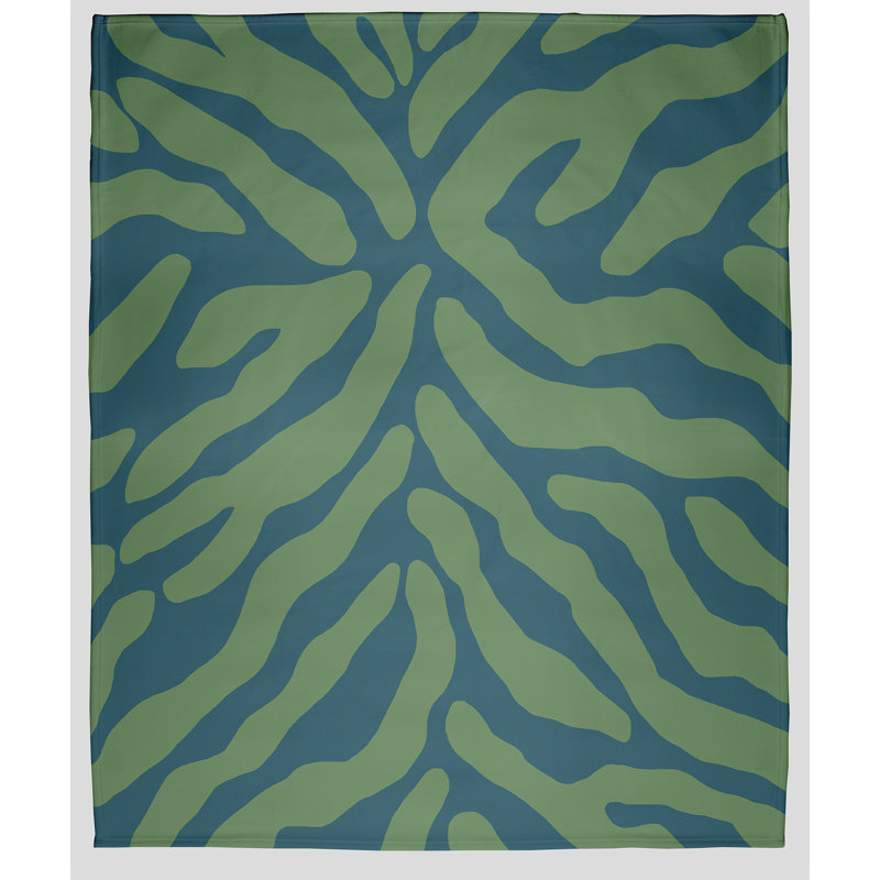 Jeté polaire Flora and Fauna, L 30 po x L 40 po, Vert, 1.75