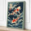Koi in Winter Water Japandi - Wrapped Canvas-1945904041-1945904044