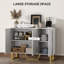 Buffet avec tablettes réglables, armoire moderne, blanc