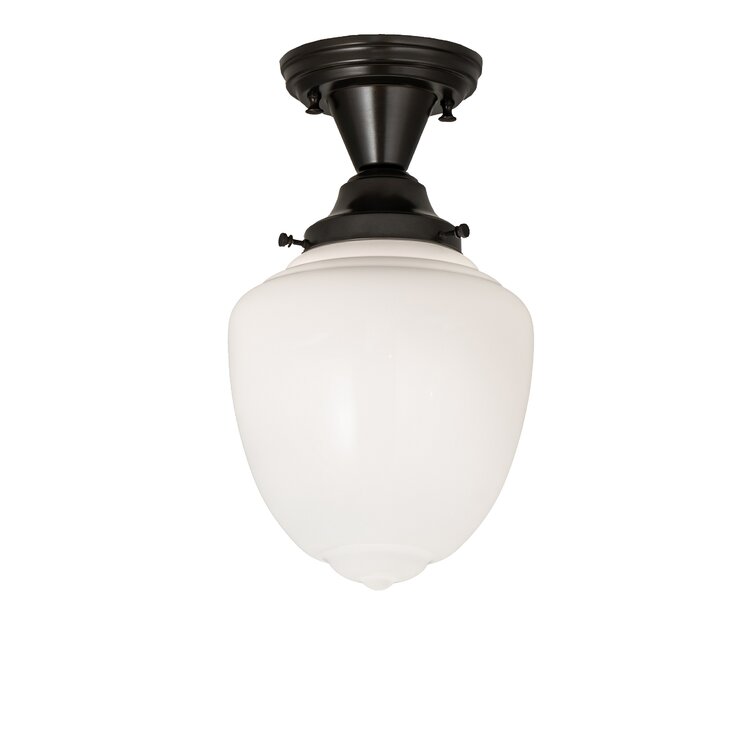 Meyda Lighting Schoolhouse & Early Electric Glass Flush Mount | Wayfair