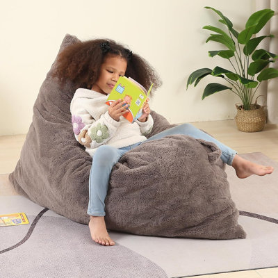 Fauteuil à billes 3-en-1 - brun foncé - 35 po x 50 po x 10 po - matelas géant