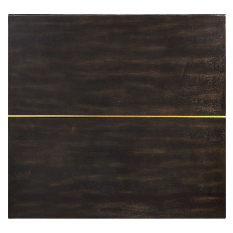 Gold & Rustic Espresso Finish Dining Table
