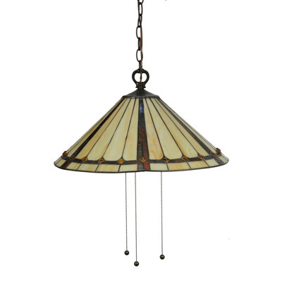Luminaire suspendu conique unique à 3 lumières Belvidere