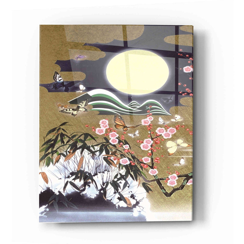 «Mugen 1» par Zigo Tanabe, art mural en verre acrylique, H 24 po x l 16 po x P 0,12 po
