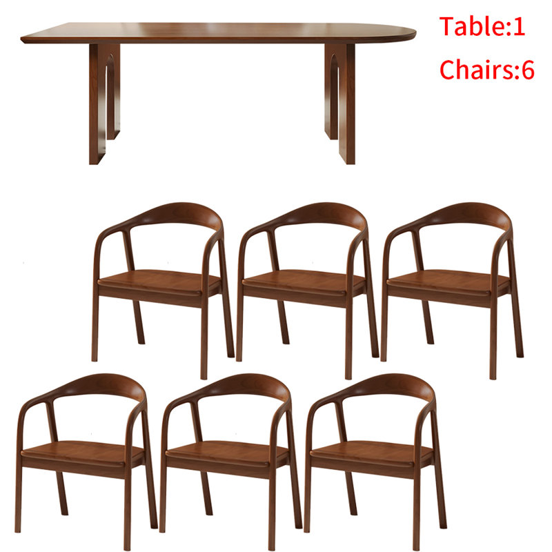 Peursem Nordic style solid wood dining table