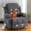 Fauteuil inclinable de massage pivotant à 360 ° - Revêtement en velours - Massage 8 points et chaleur - Chargement USB - Porte-gobelets?-582301681