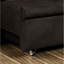 Futon transitionnel avec bouton brun foncé et porte-gobelets intégrés qui devient un lit convertible pour la maison