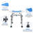 Ebern Designs Blue Upgraded Shower Stool, 17.3*10.6*16~19in