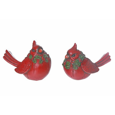Ceramic Decor Cardinal - Set Of 2