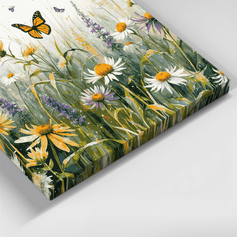 «Farm Summer Butterflies», art mural sur toile blanche, H 11 po x l 14 po
