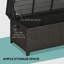 Banc de rangement en osier pour l'extérieur Outsunny