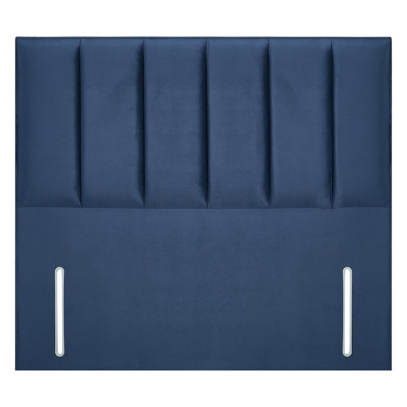 Wirksworth Upholstered Headboard, Plush Navy, Single (3'), Velvet