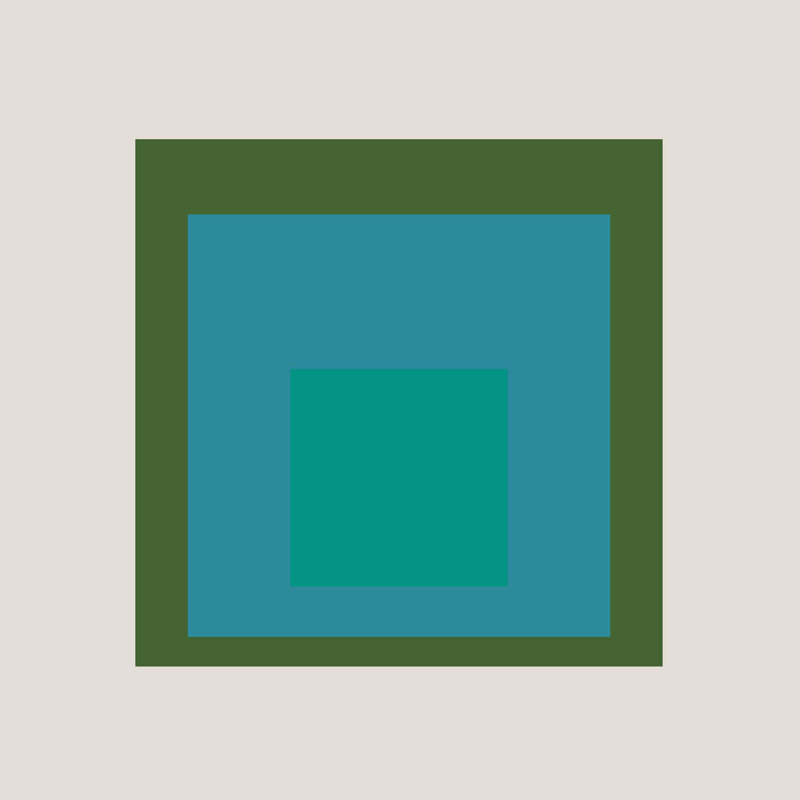 Square Series - vert, Toile tendue, L 51 po x H 51 po