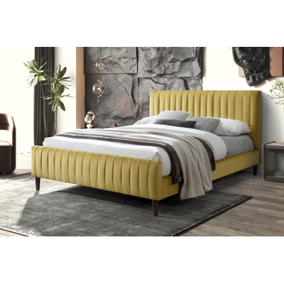 Spencer Catisha Upholstered Tufted Platform Bed