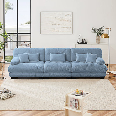 Boneless 3-Seater Sectional Sofa, Modular Deep Seat Sofa Couch