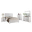 Blanc 1pc grand lit taille haute tête de lit panneau de fibres à densité moyenne panneau de particules mobilier de chambre à coucher conception de panneau unique