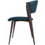 Chaise de salle à manger en cuir Ojani, chaise rembourrée de style Mid-Century moderne avec pieds en fer, chaise d'appoint confortable et imperméable pour la cuisine, le salon et le restaurant-406749990