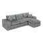 Canapé modulaire moderne de 107 po avec méridienne réversible Boucle-132237814