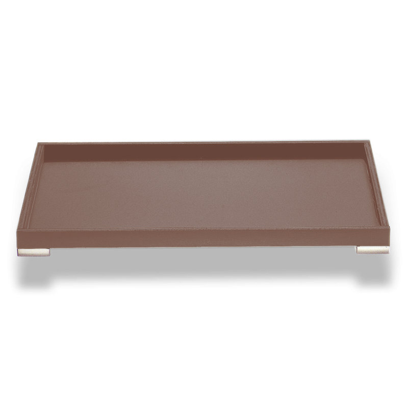 Tre Rectangular Tray 19.69" - 6 Pieces - Walnut, Walnut