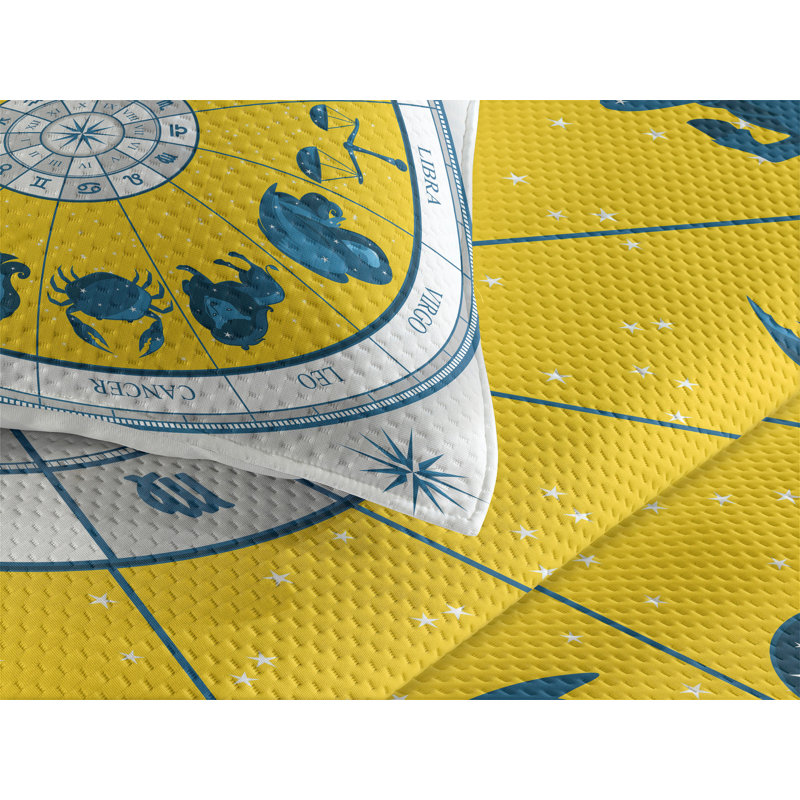 Eclectic Polyester Coverlet, King Bedspread + 2 Shams