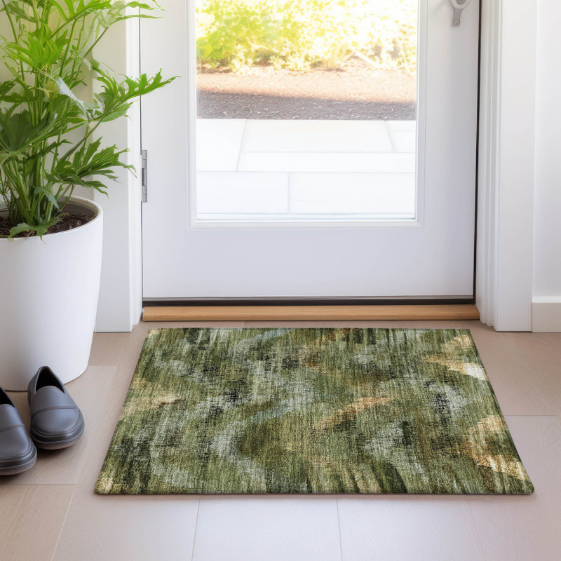 Tapis intérieur / extérieur rectangulaire avec envers antidérapant Malm, Rectangle 1 pi 8 po x 2 pi 6 po