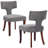 Mid Century Upholstered Dining Chairs Side Chairs Farmhouse Linen Dining Chair With Solid Wood Legs-1351349968