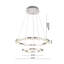 Lustre halo chromé à 2 niveaux avec détails en cristal Fultz