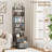 CD Storage Rack With Drawer, 5-Tier DVD Organizer Shelf W,Adjustable Book Stoppers, Media Storage Rack For CD,DVD, Books,Games, Ideal For Living Room , Home Office-1273965598