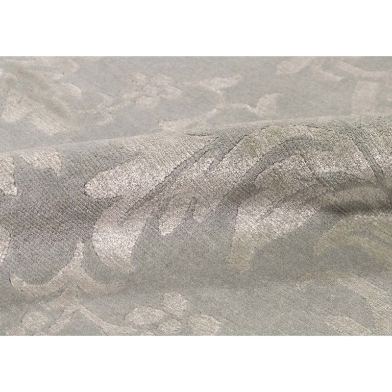 Tapis gris de haute qualité noué à la main
