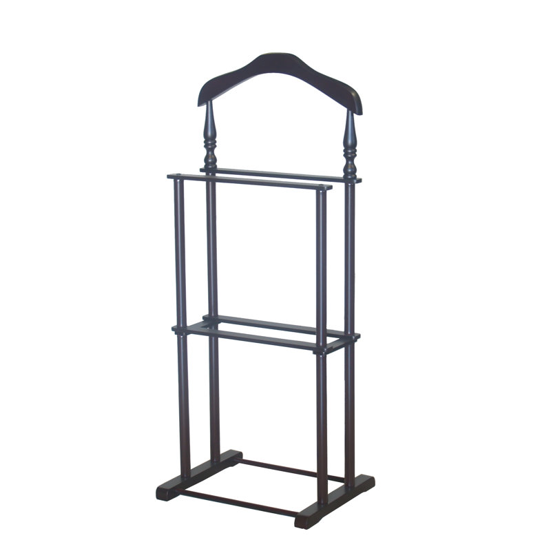 Funderburg Freestanding Valet Stand, Walnut