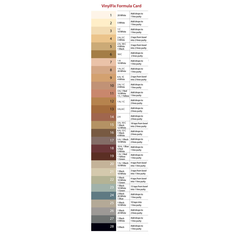 Mix2match Vinylfix Vinyl, LVT And WPC Floor Repair Kit