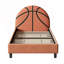 Basketball Design Upholstered Twin Platform Bed, Sport Style Bed