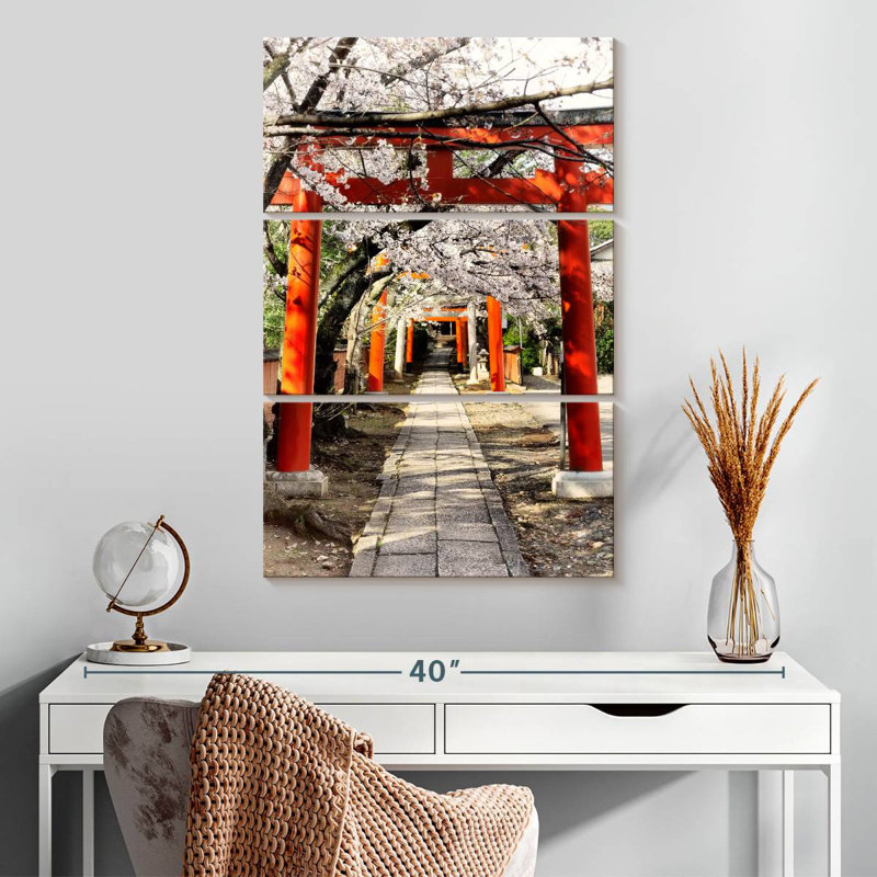 Nicci Cherry Blossoms Torii, 32'' H x 20'' W