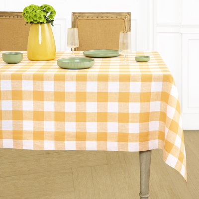 Buffalo Check - 100% Pure Linen Tablecloth
