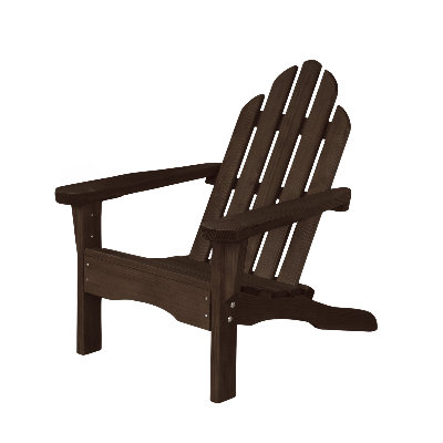 Chaise Adirondack Amish Casual en bois massif robuste, sans porte-gobelets