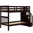 Twintwin Bunk Bed With Storage, Shade, Decorating Bedroom And Dorm Colored Stairway Storage Security Measures For