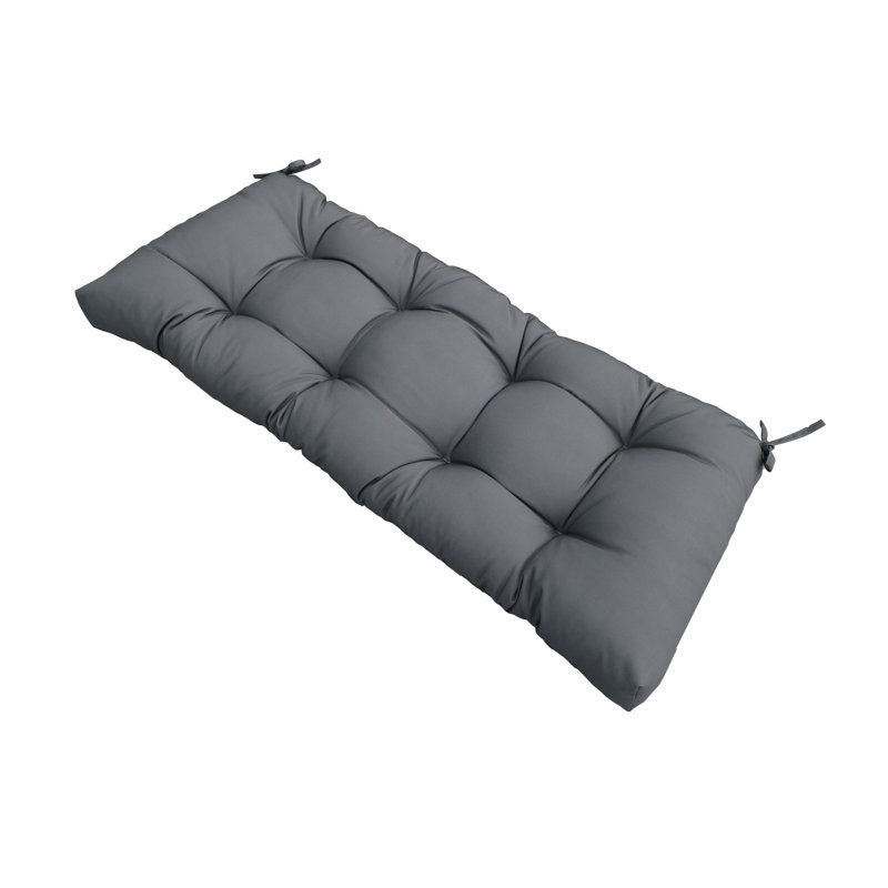 Outdoor Bench Cushions, Solid Colour, Grey