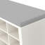 Banc de rangement pour chaussures avec coussin, banc de rangement pour hall d'entrée avec 18 casiers, armoire de rangement, support à casiers long pour le salon, la chambre à coucher, le vestibule-1238854110