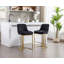 Besik Modern Bar Chairs Velvet Bar Stools Upholstered Counter Stools Set with Metal Frame for Kitchen,Dining Room -446052282